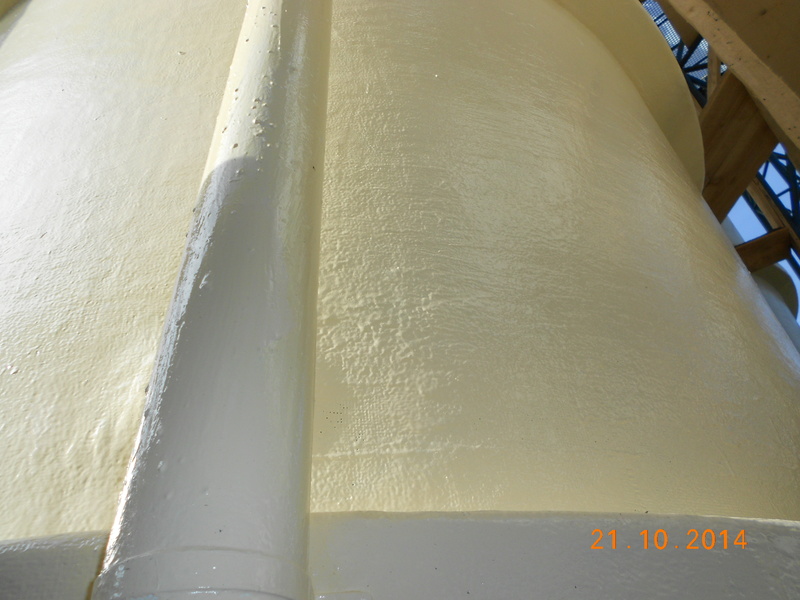 Corrosion protection of a fiberglass tank for hydrochloric acid
